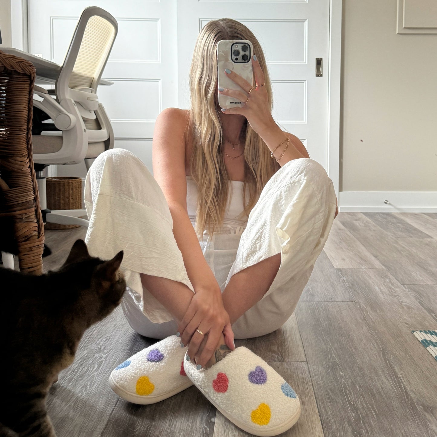 Lea Colorful Heart Slippers