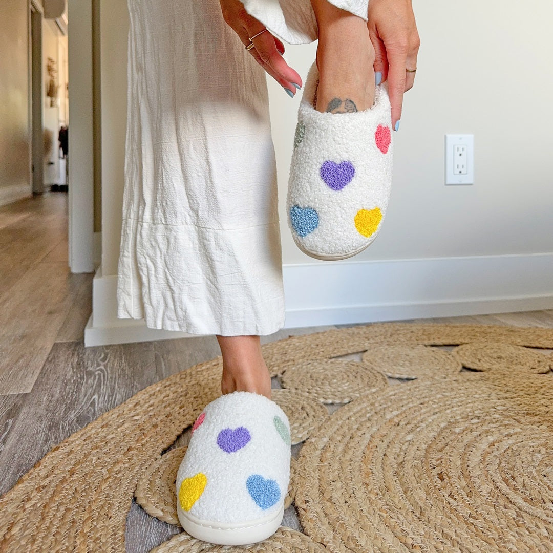Lea Colorful Heart Slippers