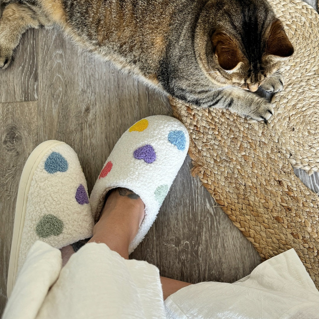 Lea Colorful Heart Slippers
