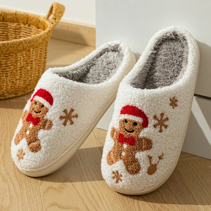 Christmas Gingerbread Man Slippers