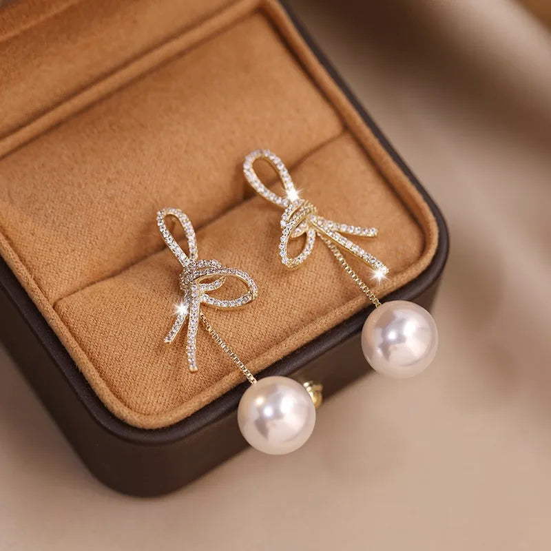Sophia Bowknot Drop Earrings