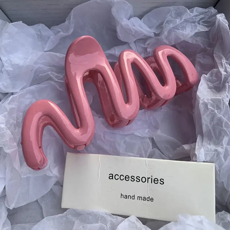 Colourful Jelly Wavy Hair Claw