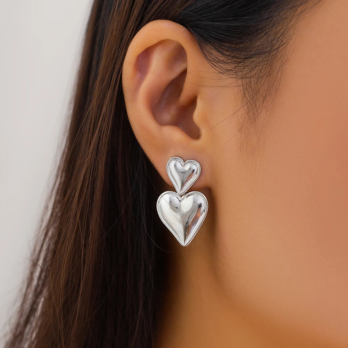 Emma Double Heart Earring