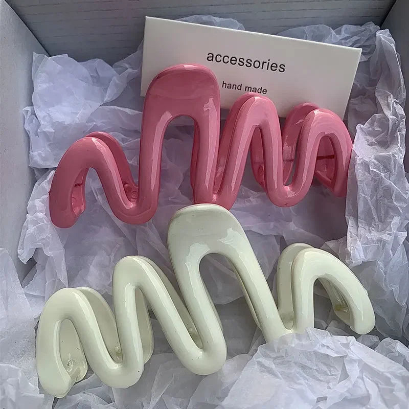 Colourful Jelly Wavy Hair Claw