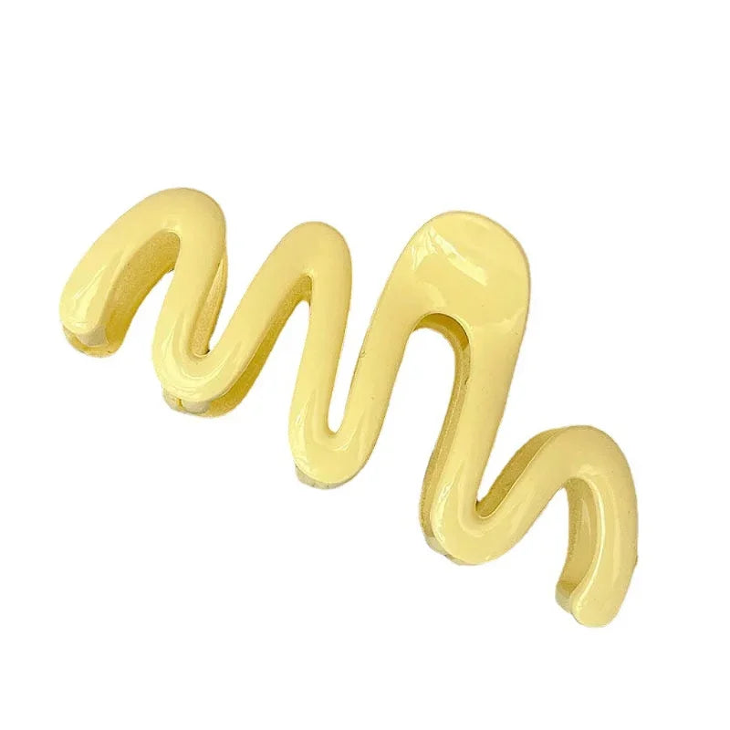 Colourful Jelly Wavy Hair Claw