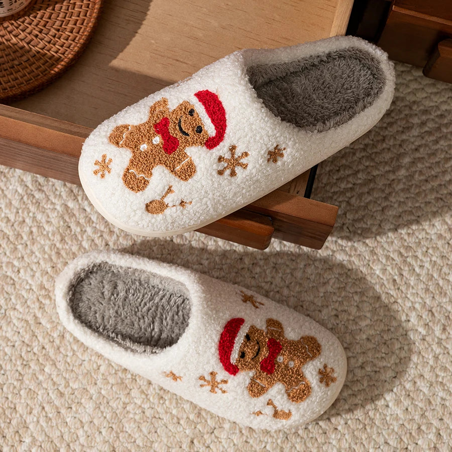 Christmas Gingerbread Man Slippers