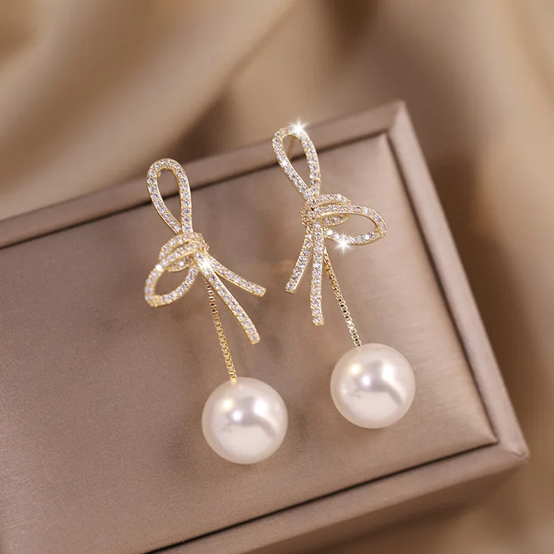 Sophia Bowknot Drop Earrings