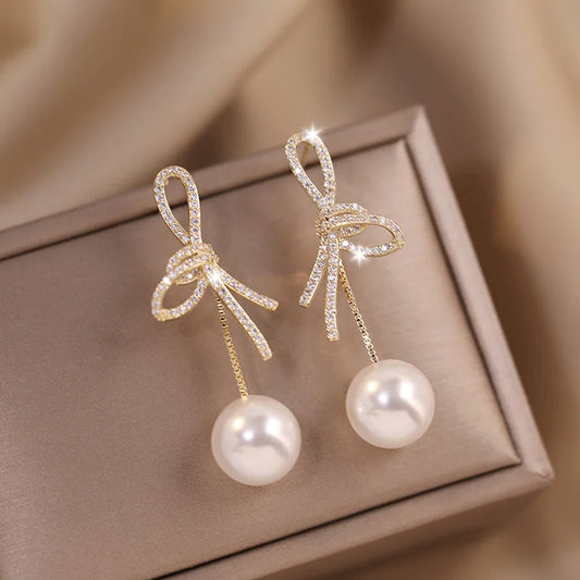 Sophia Bowknot Drop Earrings