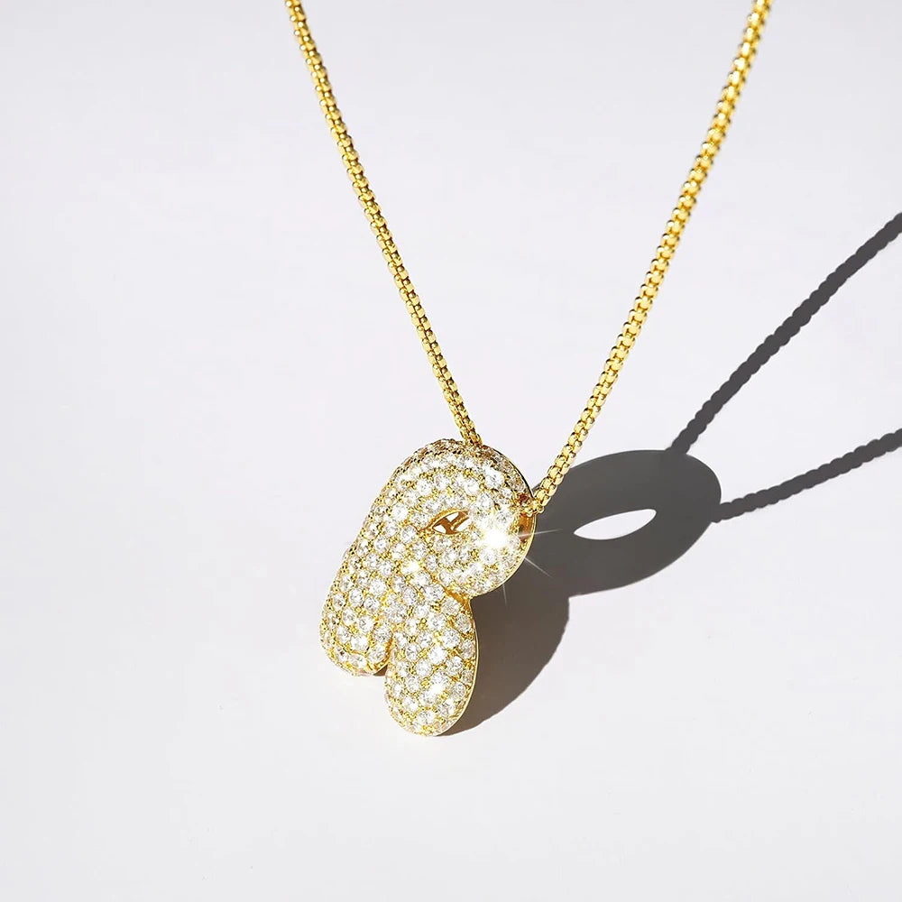 Blingbling Letter Initial Necklace