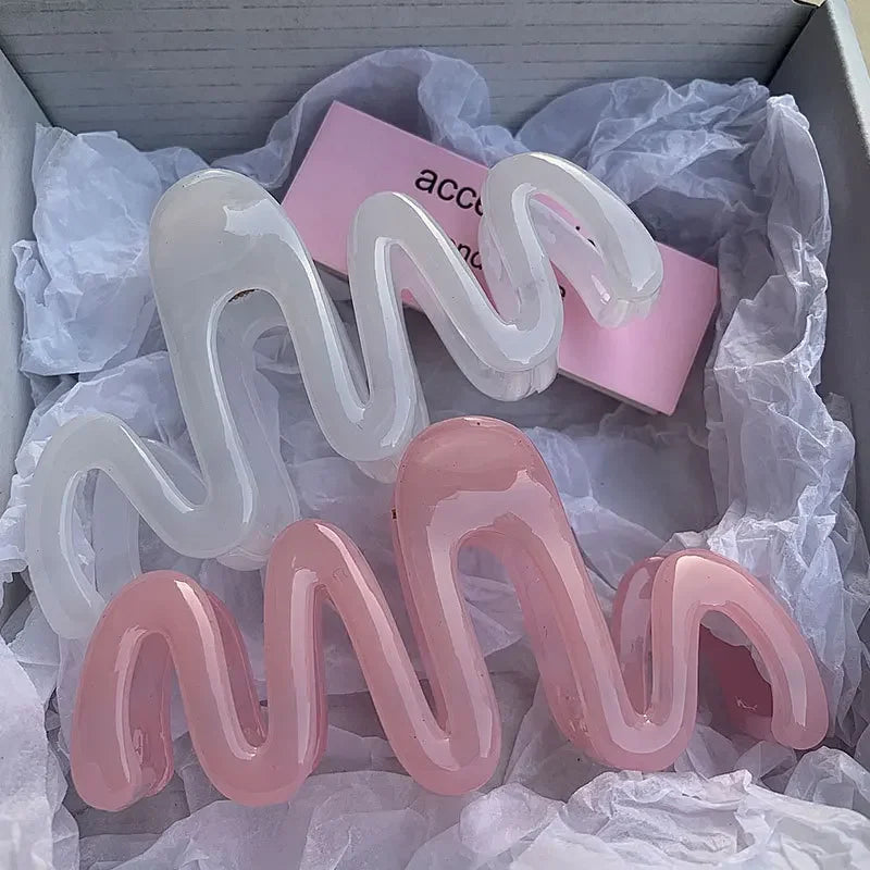 Colourful Jelly Wavy Hair Claw