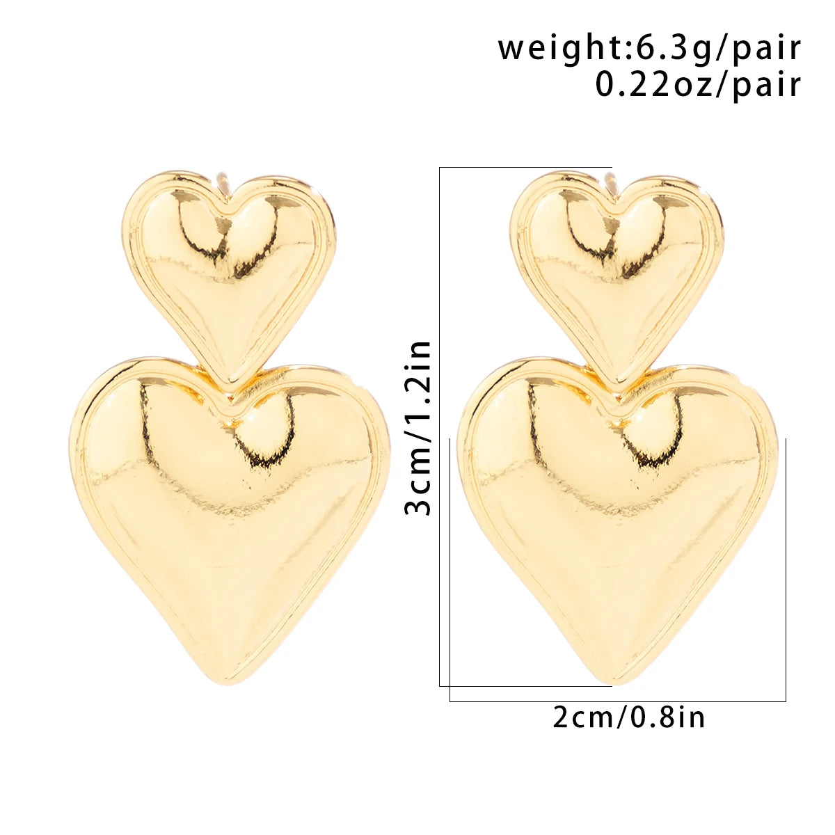 Emma Double Heart Earring