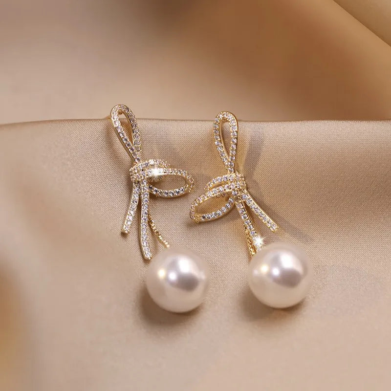 Sophia Bowknot Drop Earrings